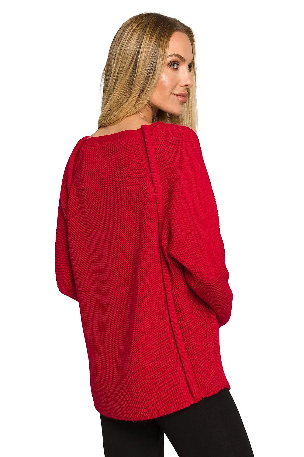 Decorative Button Oversized Sweater