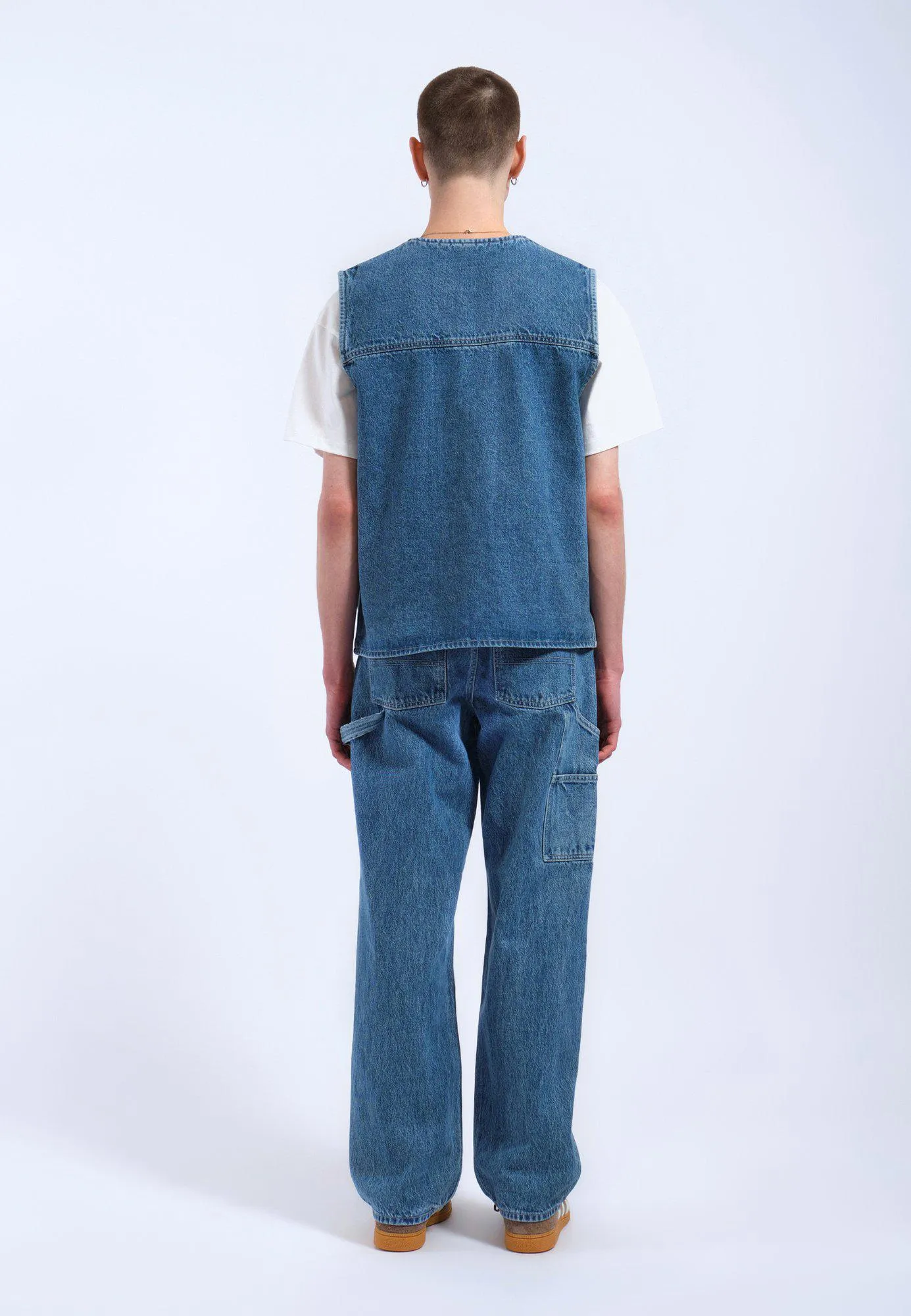 Denver Worker Vest - Stream Sky Retro Contrast
