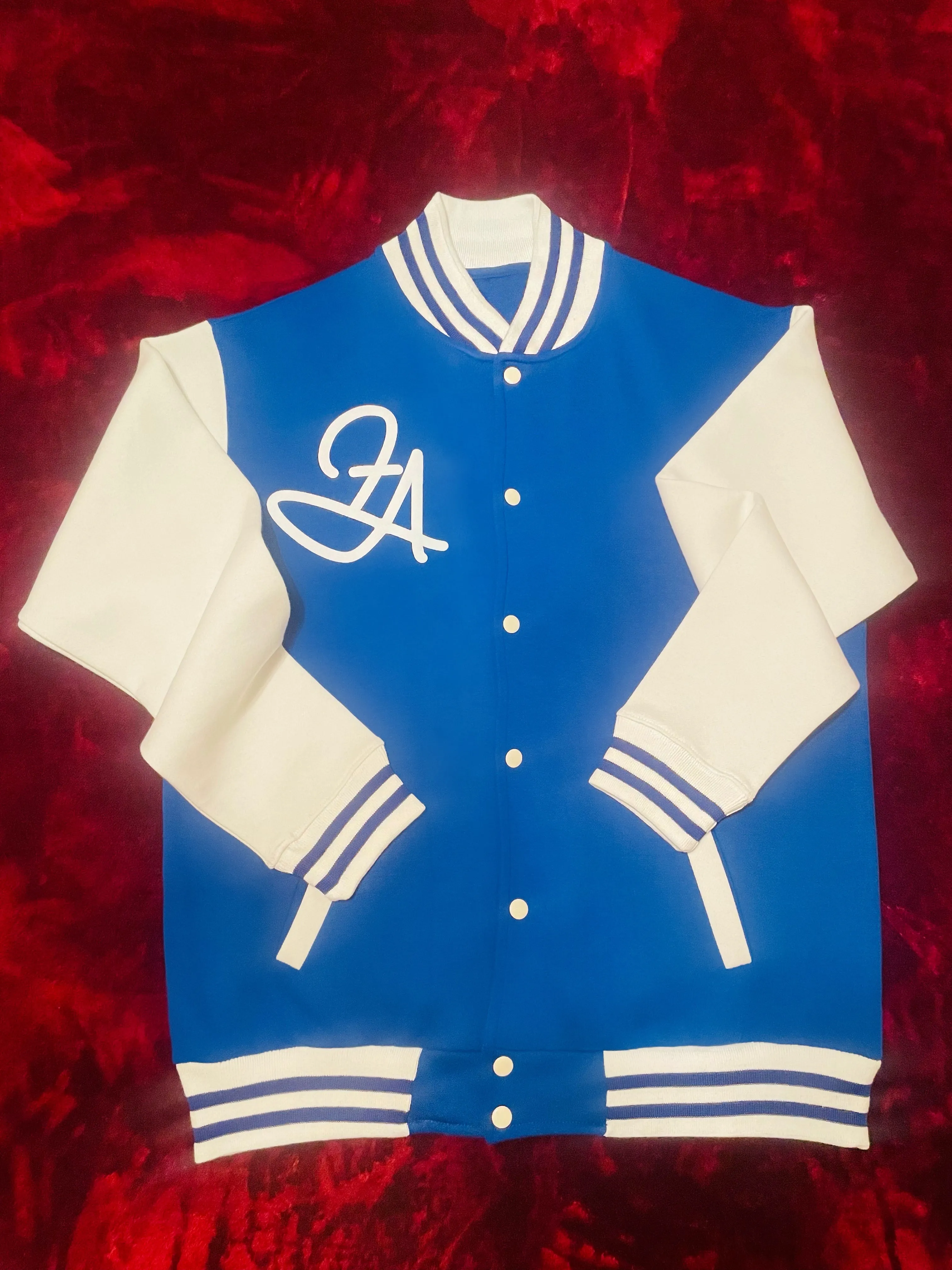 Fallon Aurielle Unisex Signature EST. 2018 Jacket (Royal Blue & White)