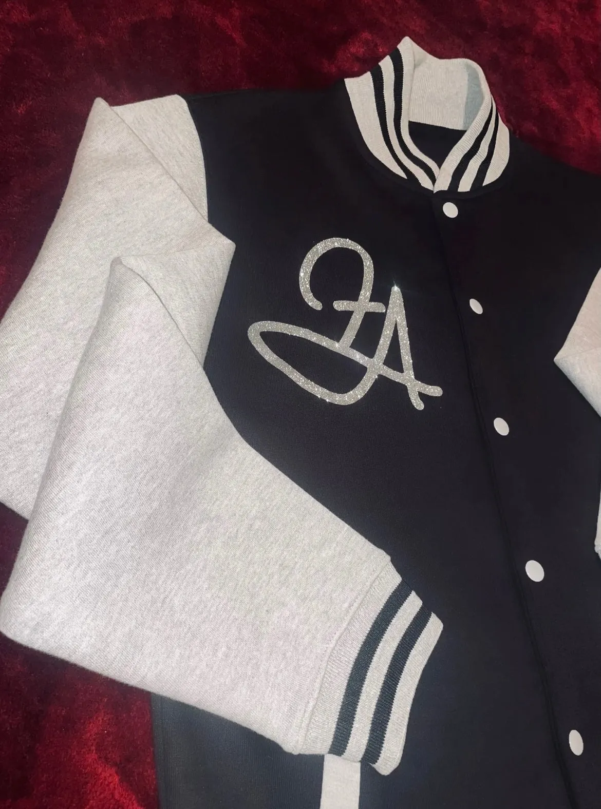 Fallon Aurielle Unisex Signature Pisces Logo & Name Zodiac Jacket (Black, Gray & Silver)