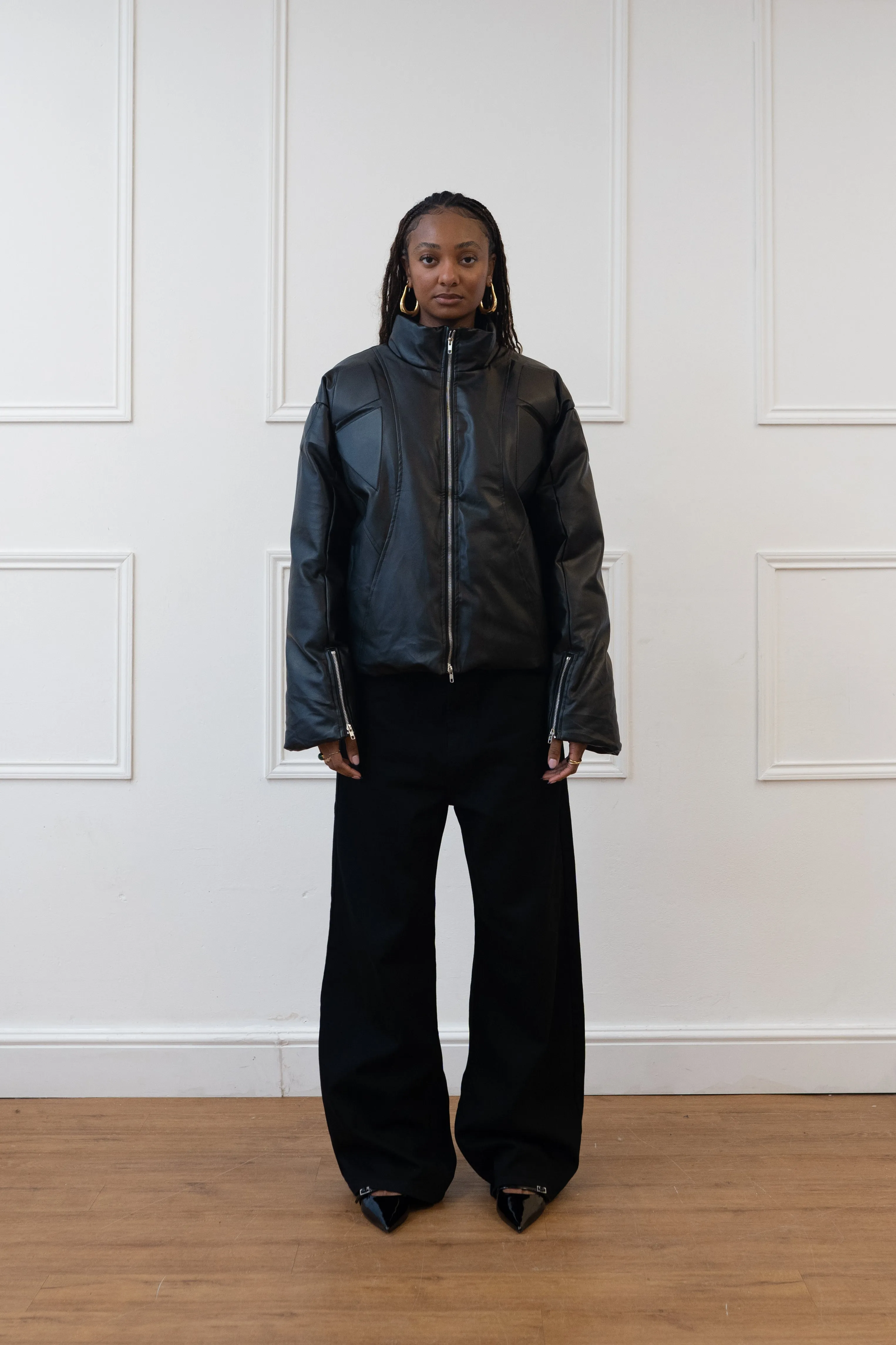 FAUX LEATHER MOTOR JACKET