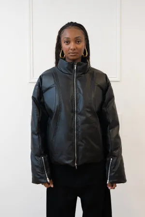 FAUX LEATHER MOTOR JACKET