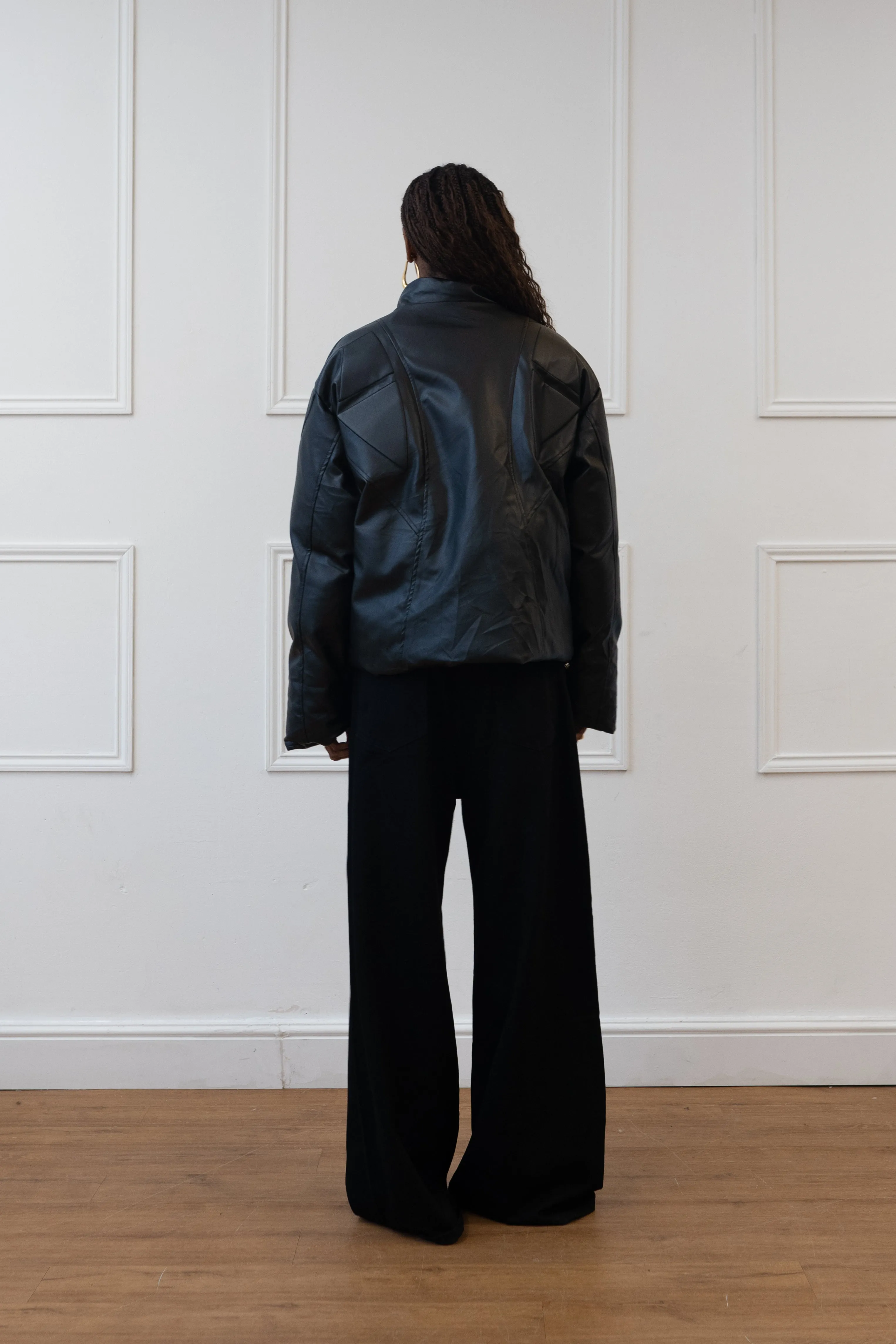 FAUX LEATHER MOTOR JACKET