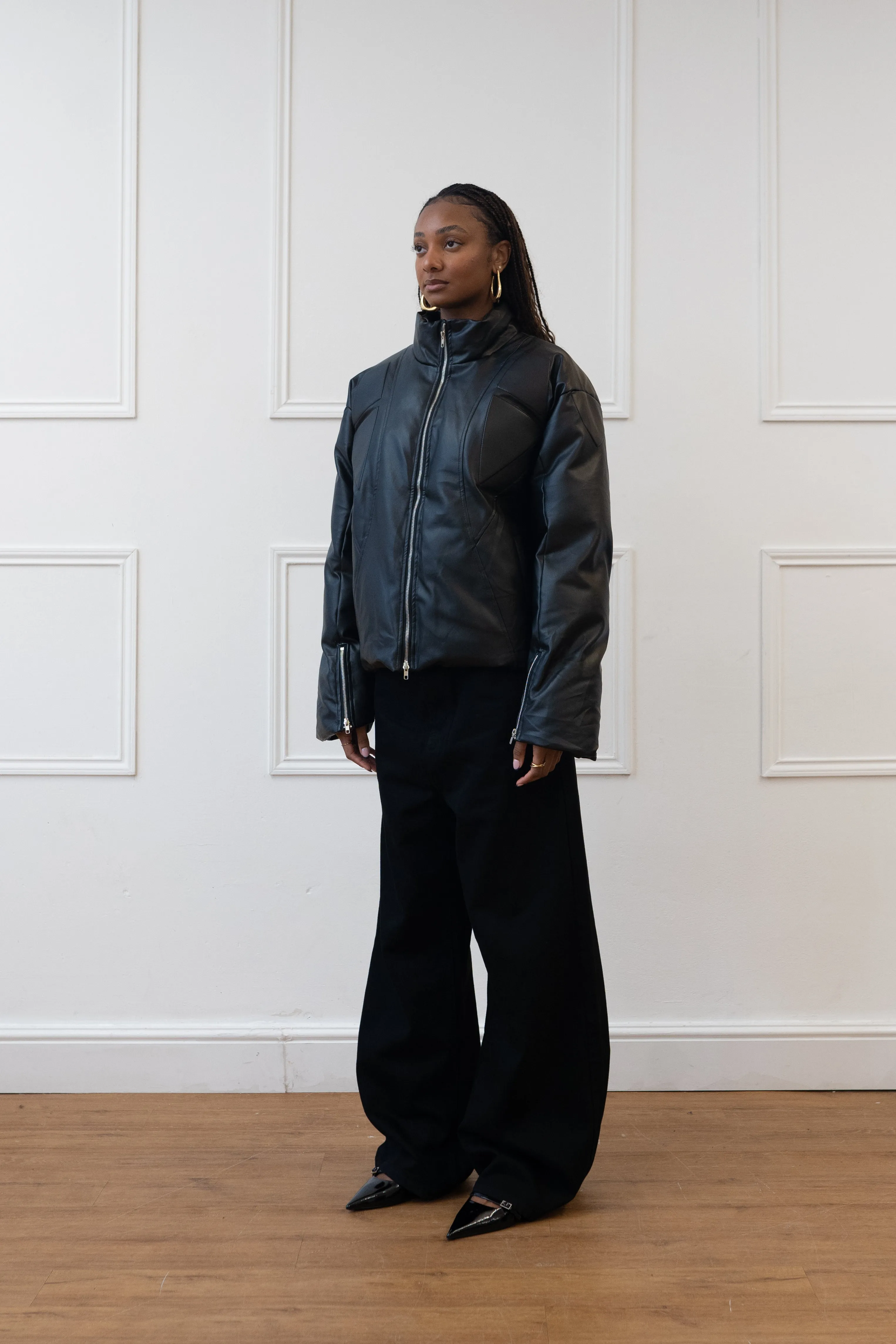 FAUX LEATHER MOTOR JACKET