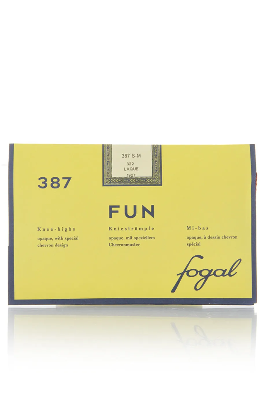 FOGAL 387 FUN Chevron Knee Highs 614 Marine