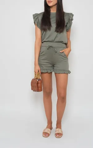 FRILL CO-ORD SHORT SET