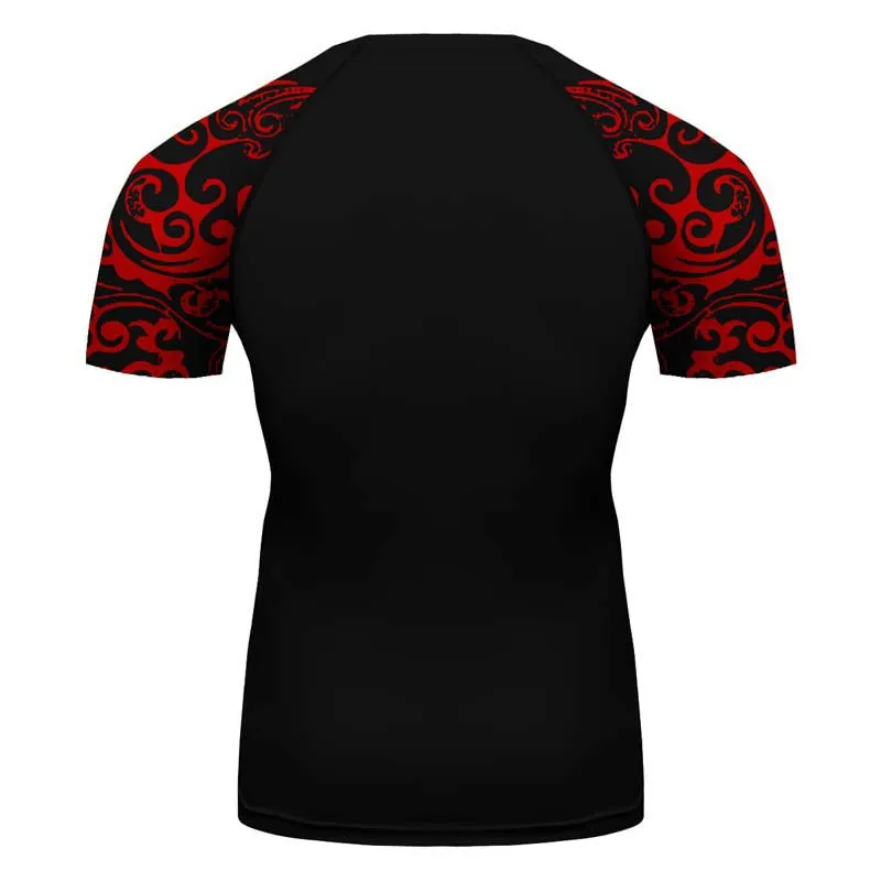 Game of Thrones House Tully Full Printing short Sleeve T-shirt Gym Sport Compression Shirt