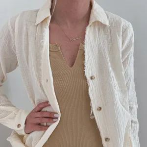 Gauze Button Down Tunic