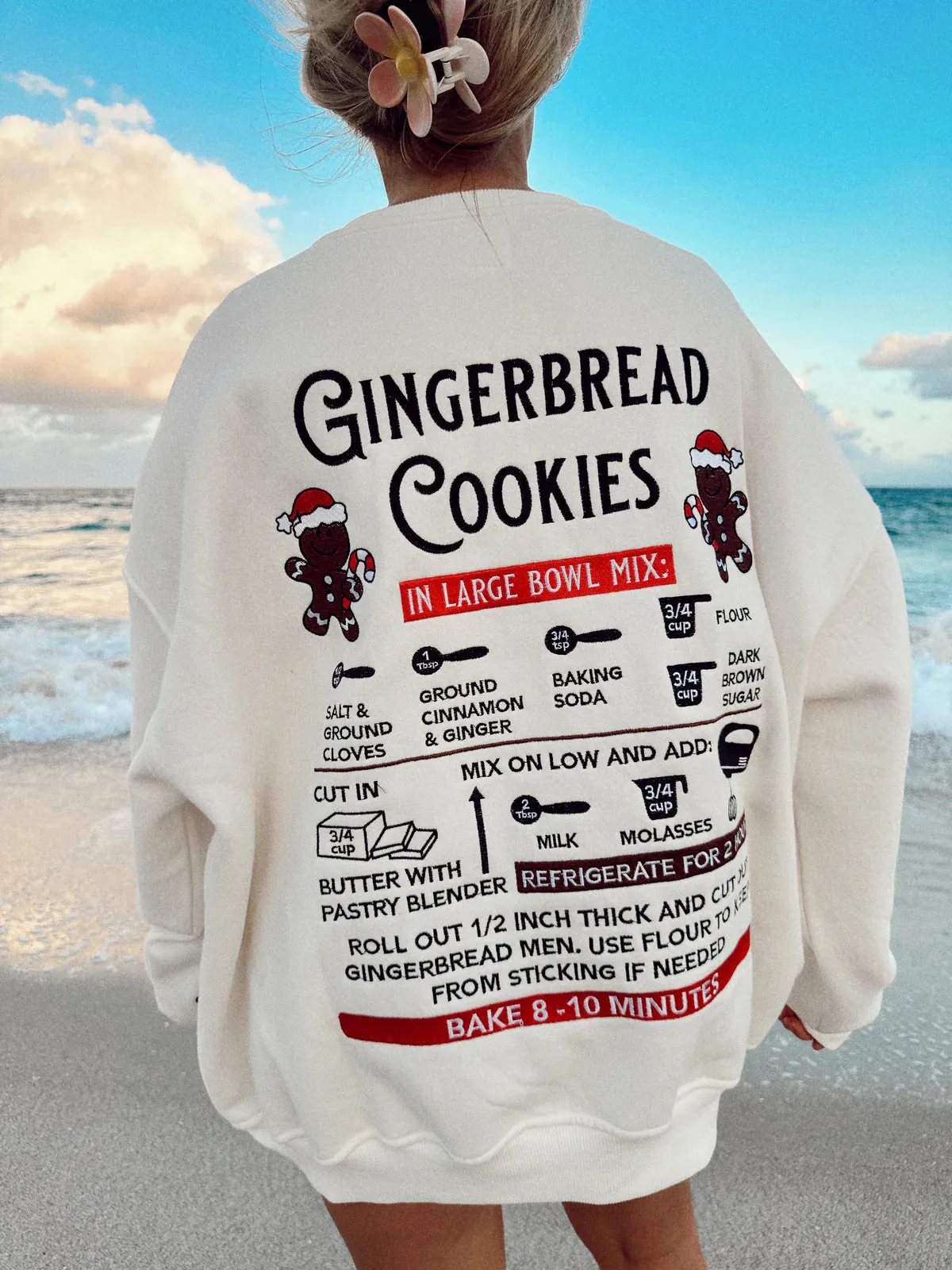 Gingerbread Recipe Ivory Sweatshirt