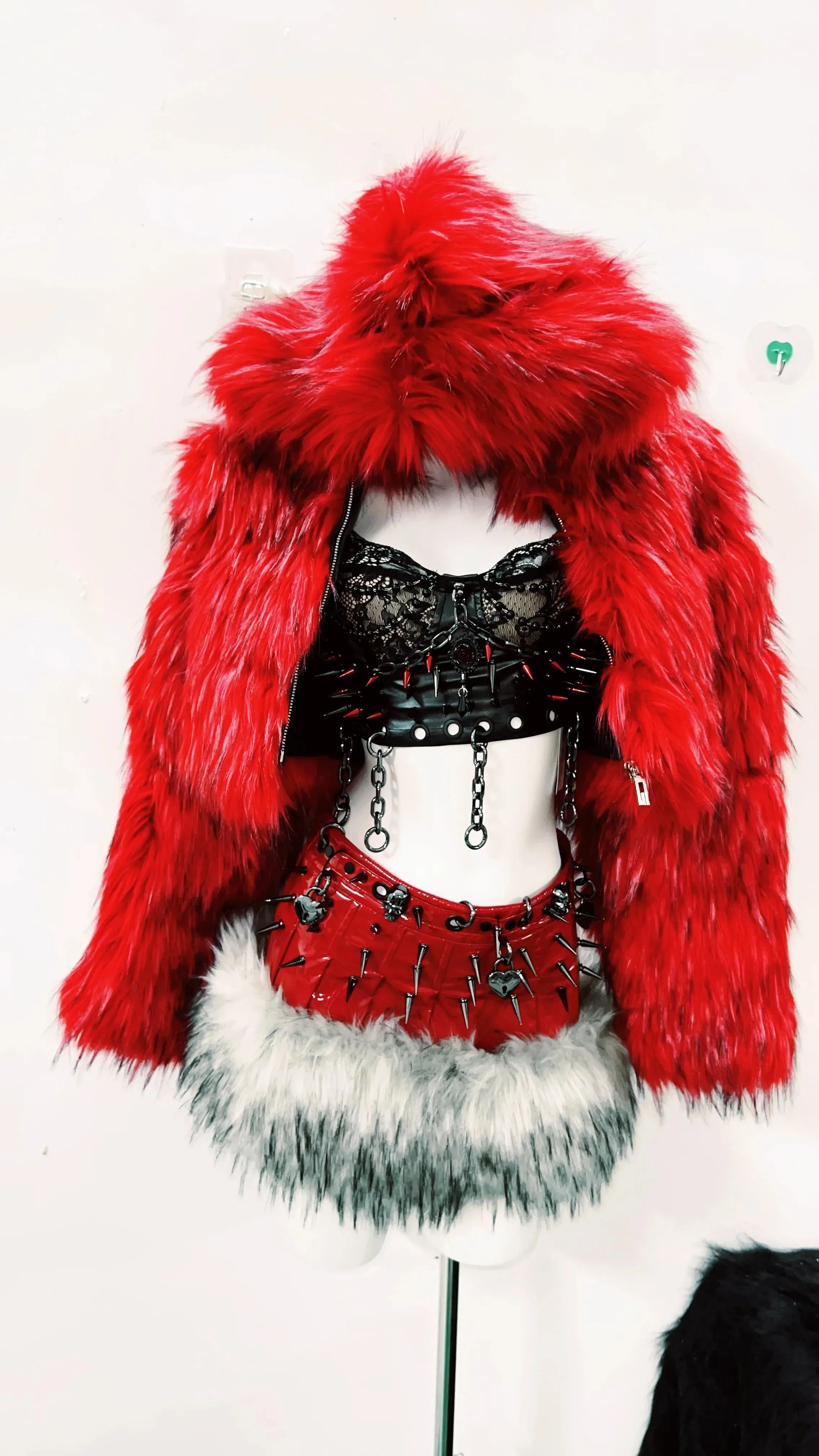 gothic clothes y2k accessories harajuku Faux Fur y2k clothes Lolita Faux Fur Gothic Faux Fur  vintage  Faux Fur y2k fashion