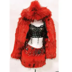 gothic clothes y2k accessories harajuku Faux Fur y2k clothes Lolita Faux Fur Gothic Faux Fur  vintage  Faux Fur y2k fashion