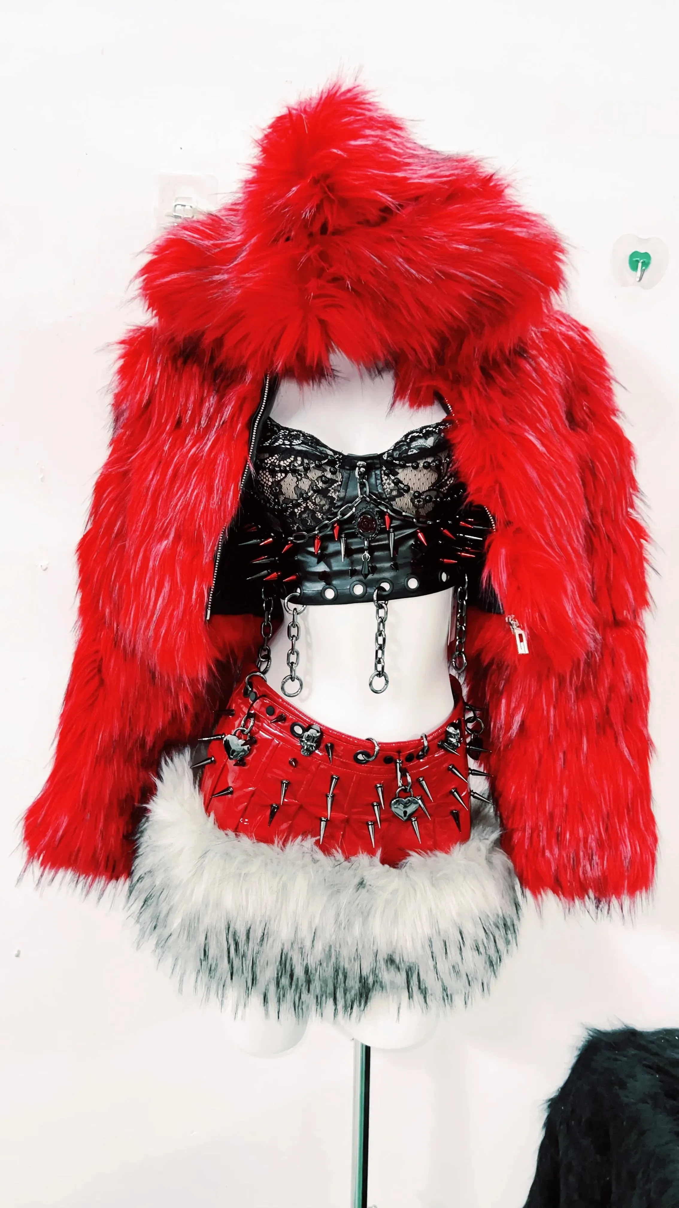 gothic clothes y2k accessories harajuku Faux Fur y2k clothes Lolita Faux Fur Gothic Faux Fur  vintage  Faux Fur y2k fashion