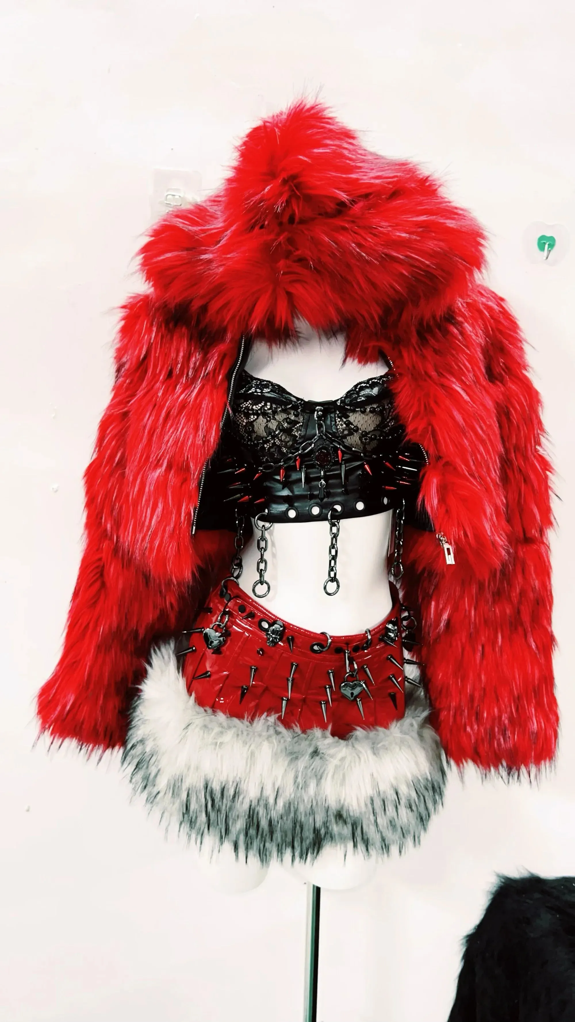 gothic clothes y2k accessories harajuku Faux Fur y2k clothes Lolita Faux Fur Gothic Faux Fur  vintage  Faux Fur y2k fashion