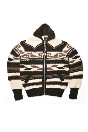Greca L Zipper Cardigan - Chocolate
