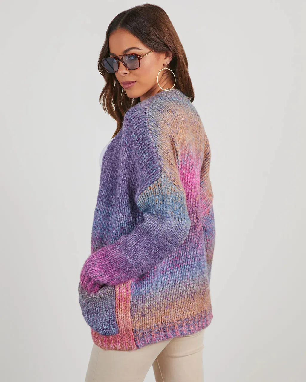 Halsey Marled Open Front Cardigan