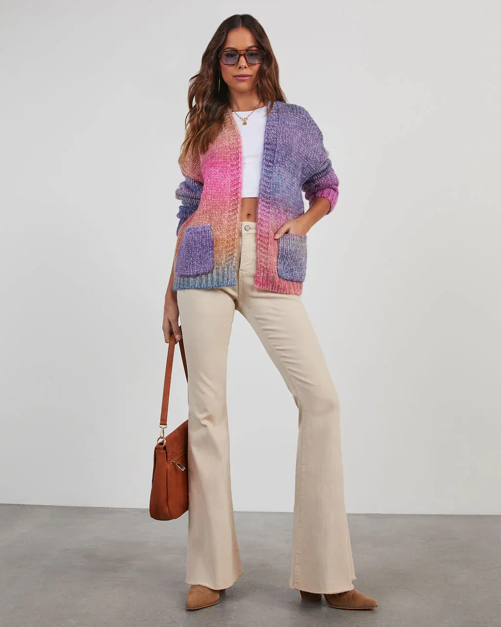 Halsey Marled Open Front Cardigan