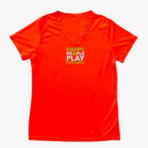 Happy People Play Pickleball Ladies T-Shirt - Performance Dri-Fit