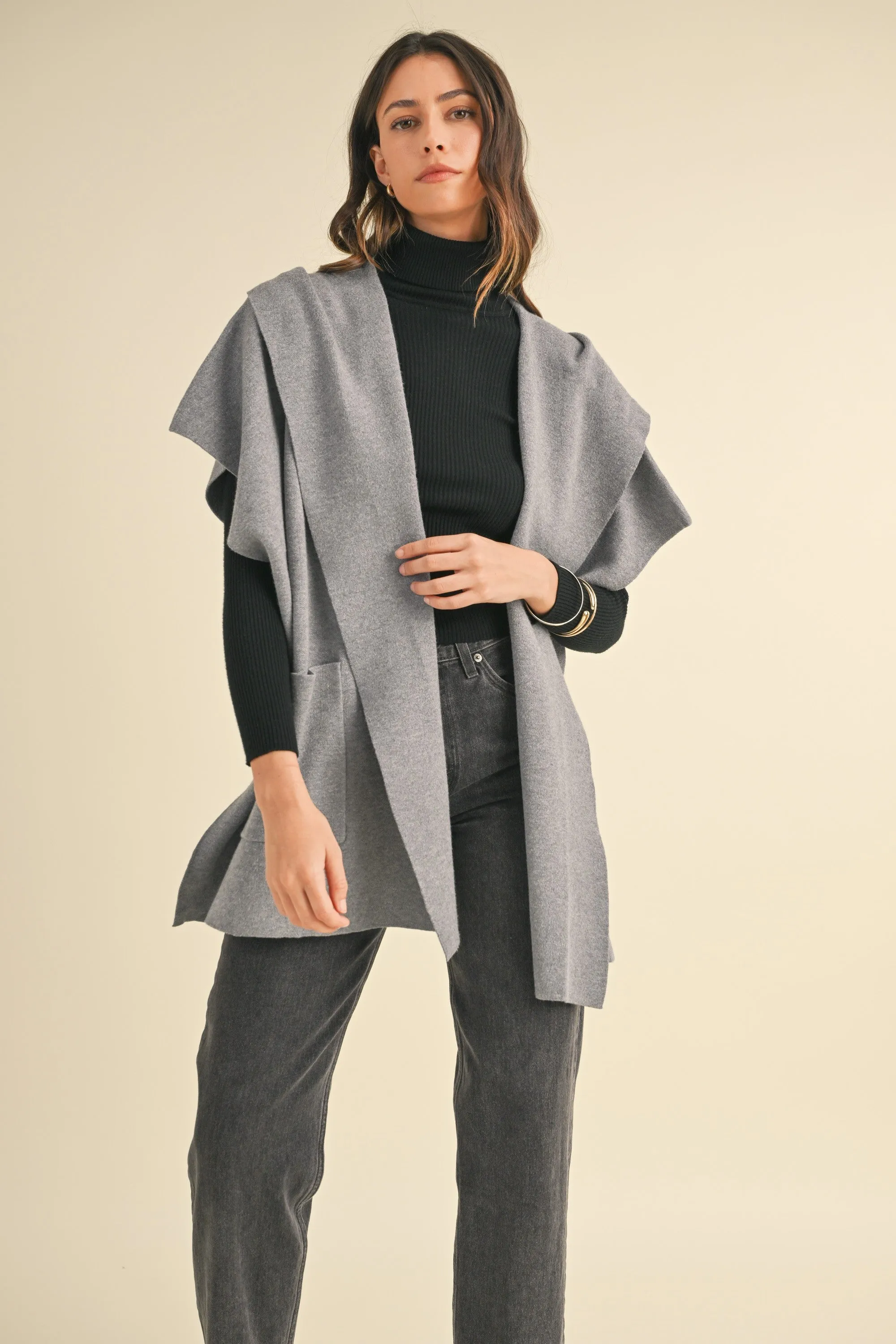 HARLOW SWEATER PONCHO // FINAL SALE