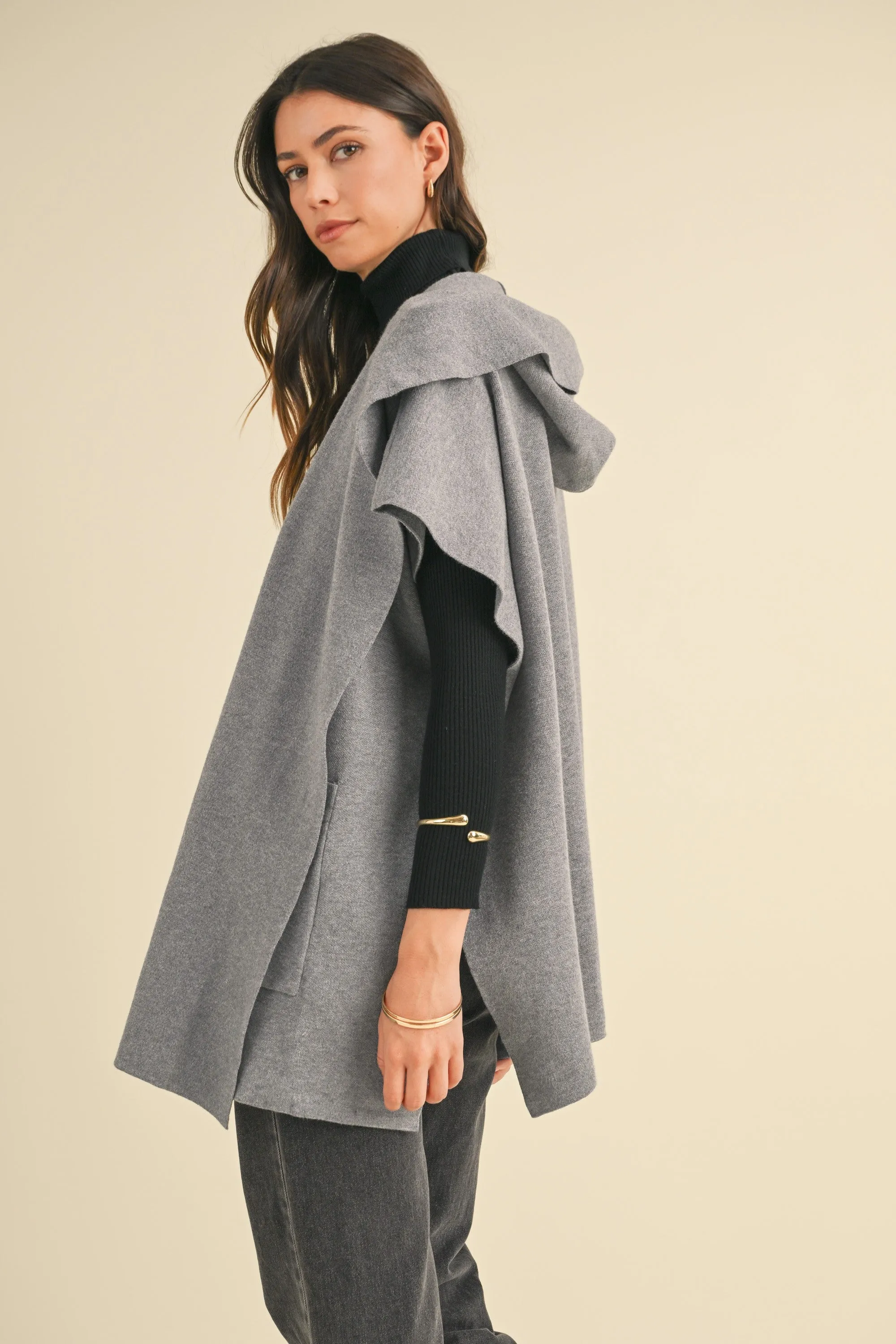 HARLOW SWEATER PONCHO // FINAL SALE