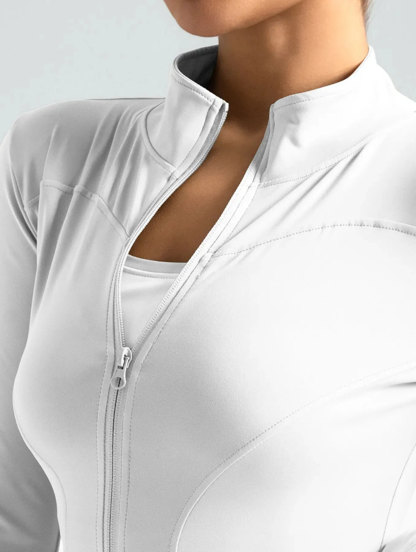 High Quality Women’s Waist Slimming Training Top – Stand Collar, Full Zipper, Long Sleeve Yoga & Fitness Shirt