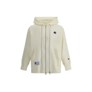 Hoodie with double zipper