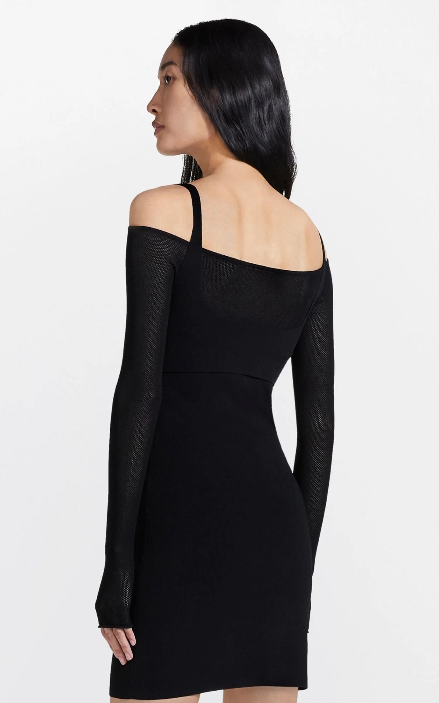 Hosiery Mesh Dress Black