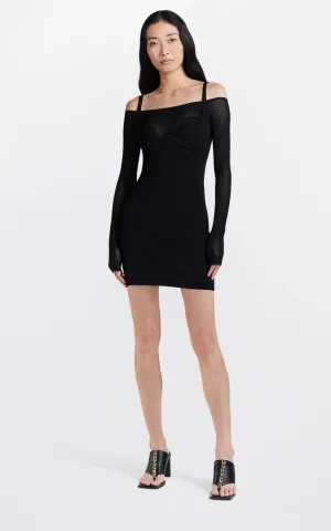 Hosiery Mesh Dress Black