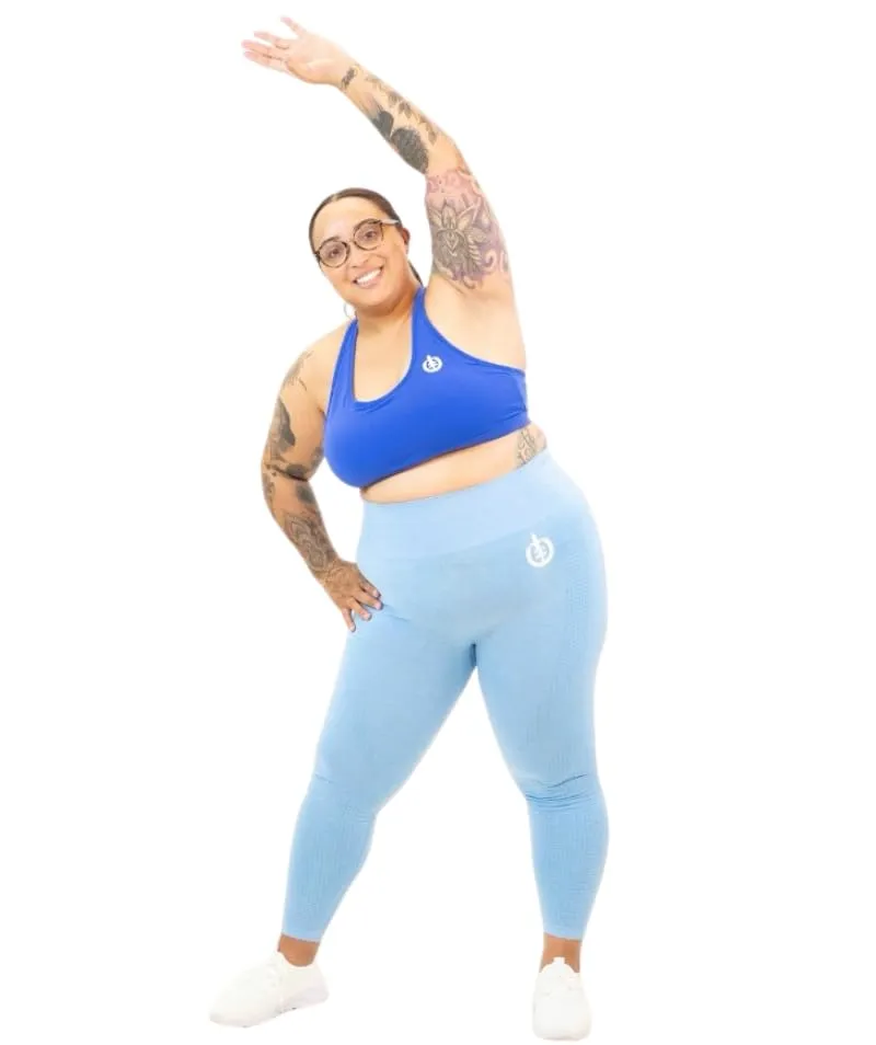 ICONI Women's Seamless High-Waisted Legging Blue Medium