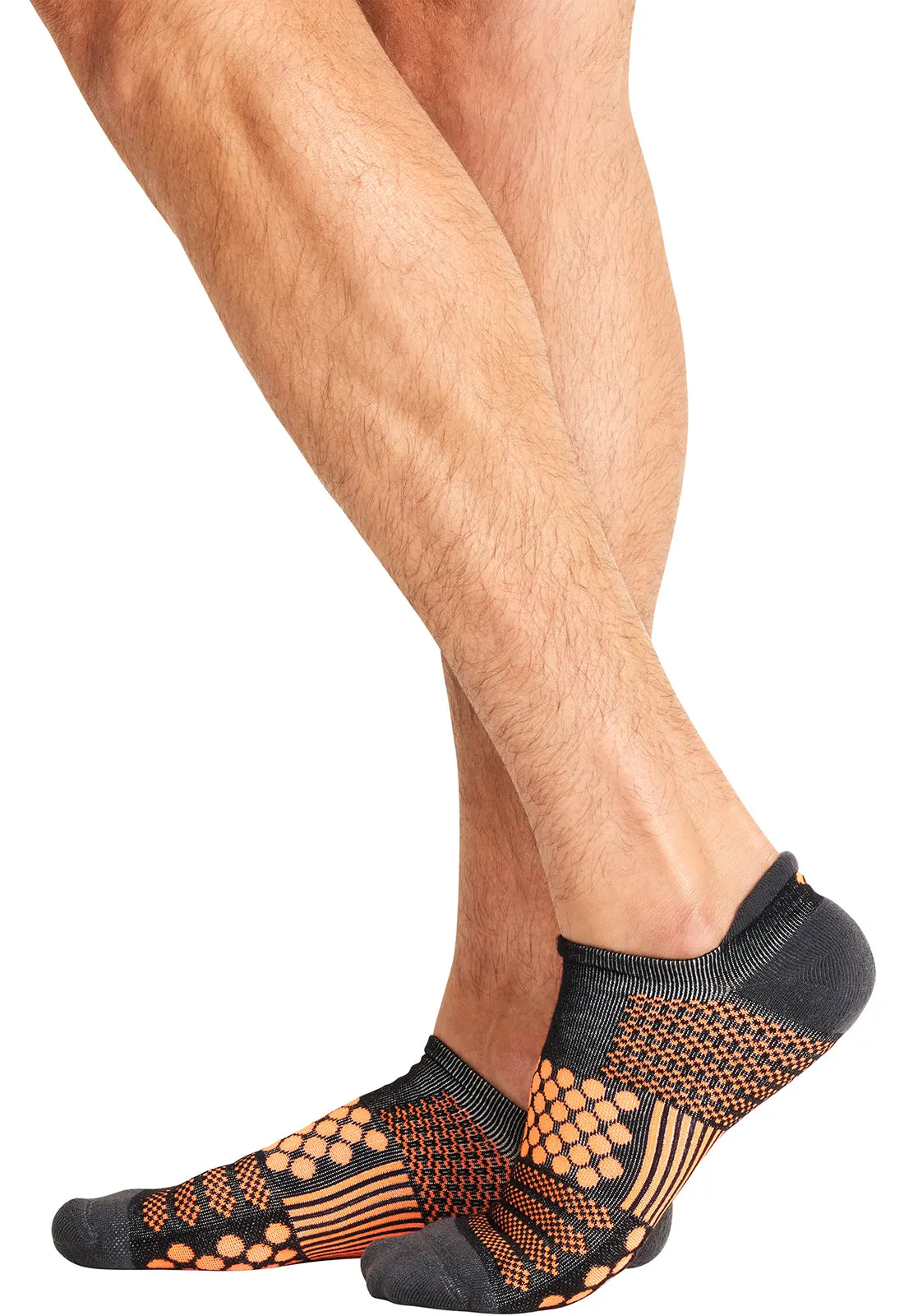 Infinity Legwear HUSTLE Athletic Ankle Socks Black/Vivid Orange
