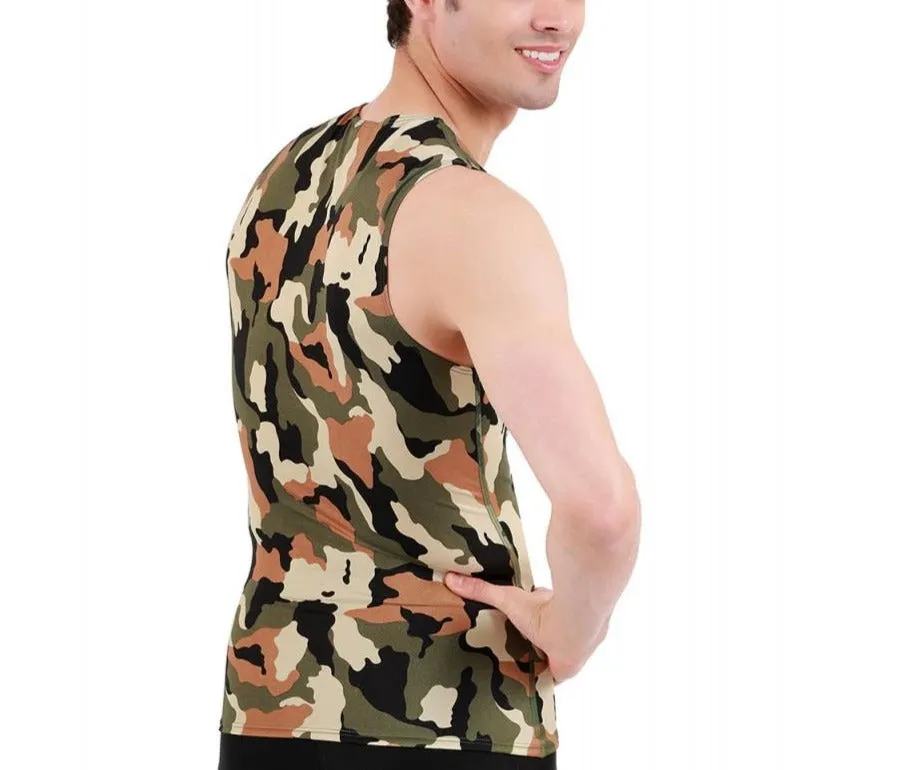 Insta Slim Camo Activewear Sleeveless V- Neck 3VAT0N1 by InstantFigure - InstaSlim - InstantRecoveryMD