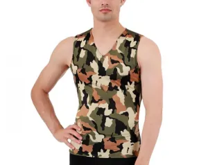 Insta Slim Camo Activewear Sleeveless V- Neck 3VAT0N1 by InstantFigure - InstaSlim - InstantRecoveryMD