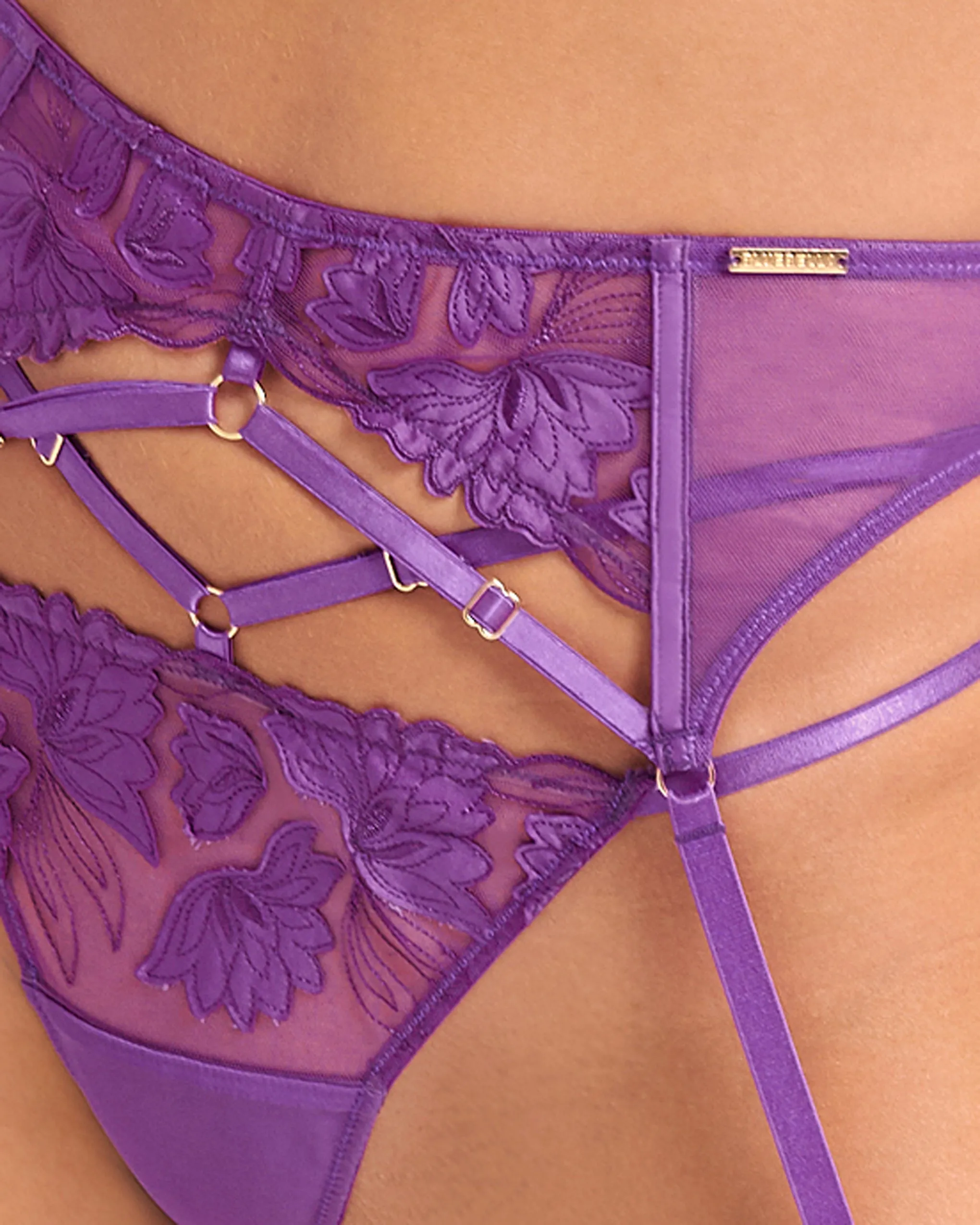 Isla Garter Belt Electric Purple