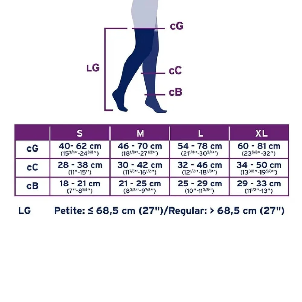 JOBST Opaque Maternity 20-30 mmHg Thigh High, Closed Toe, Cranberry