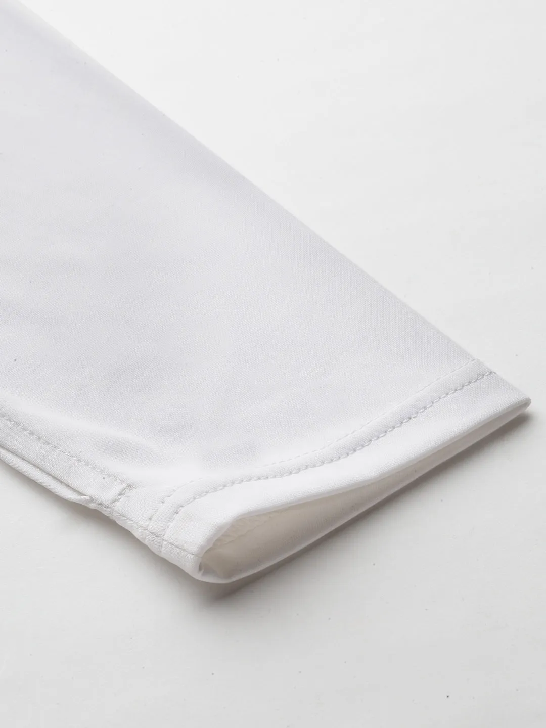 JUMP USA Outdoor Men White Rapid-Dry Solid T-Shirts