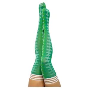 Kix'ies Par 4 Argyle Thigh Highs