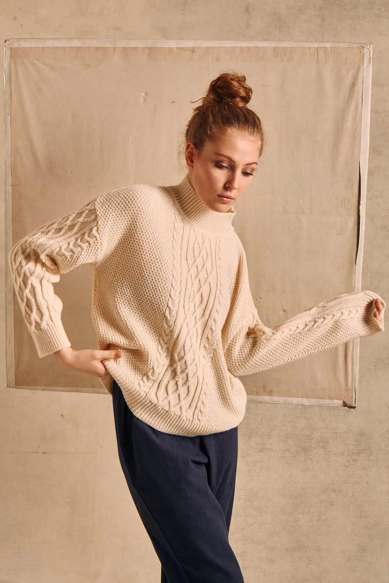 knit pullover ODESSA from organic wool