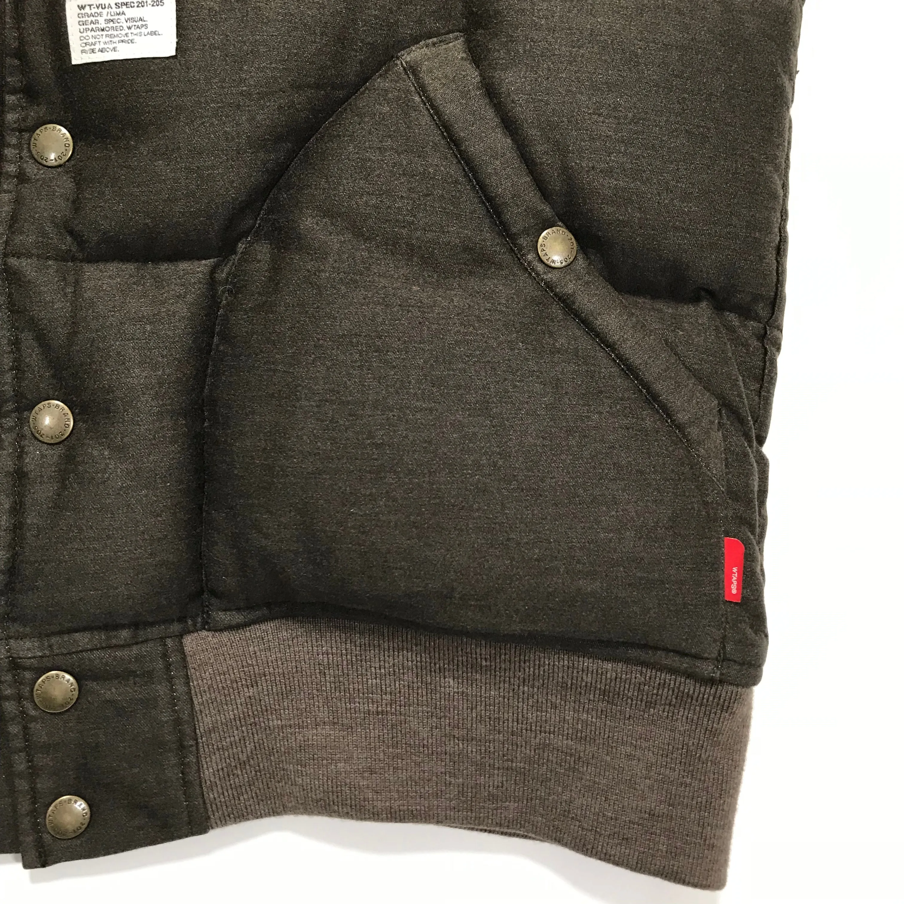 [L] WTaps Rokudenashi Packers Down Vest Brown