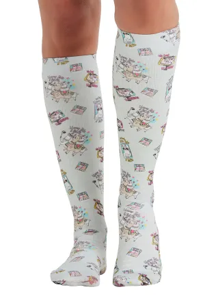 Legwear COMFORTSUPPORT Knee High 8-15 mmHg Compression Sock Llama Take A Selfie
