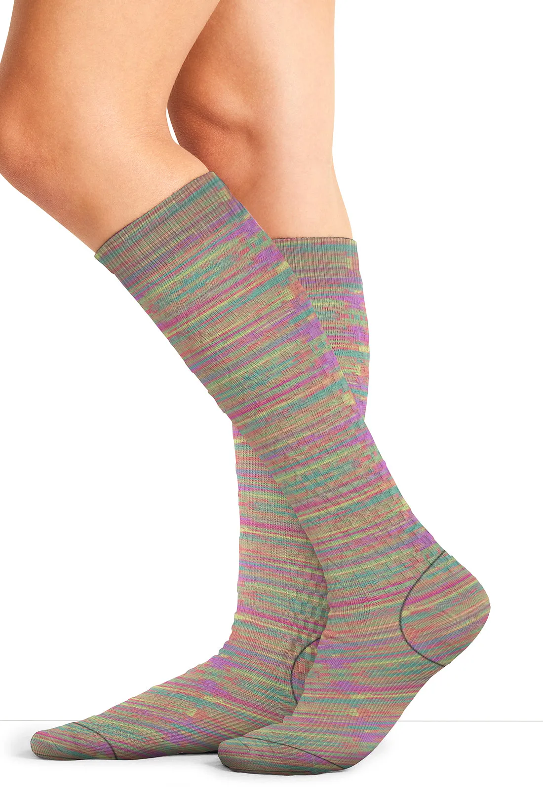 Legwear LXSUPPORT Knee High 15-20 mmHg Compression Socks Bright Space