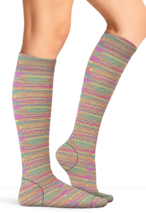 Legwear LXSUPPORT Knee High 15-20 mmHg Compression Socks Bright Space