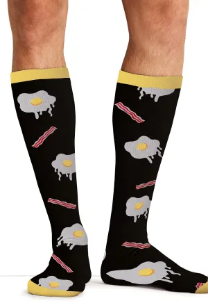 Legwear MPRINTSUPPORT Men's 10-15mmHg Compression Socks Morning Feast