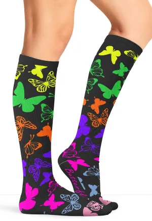 Legwear PRINTSUPPORT Women's 10-15mmHg Compression Socks Anti Social Butterflies