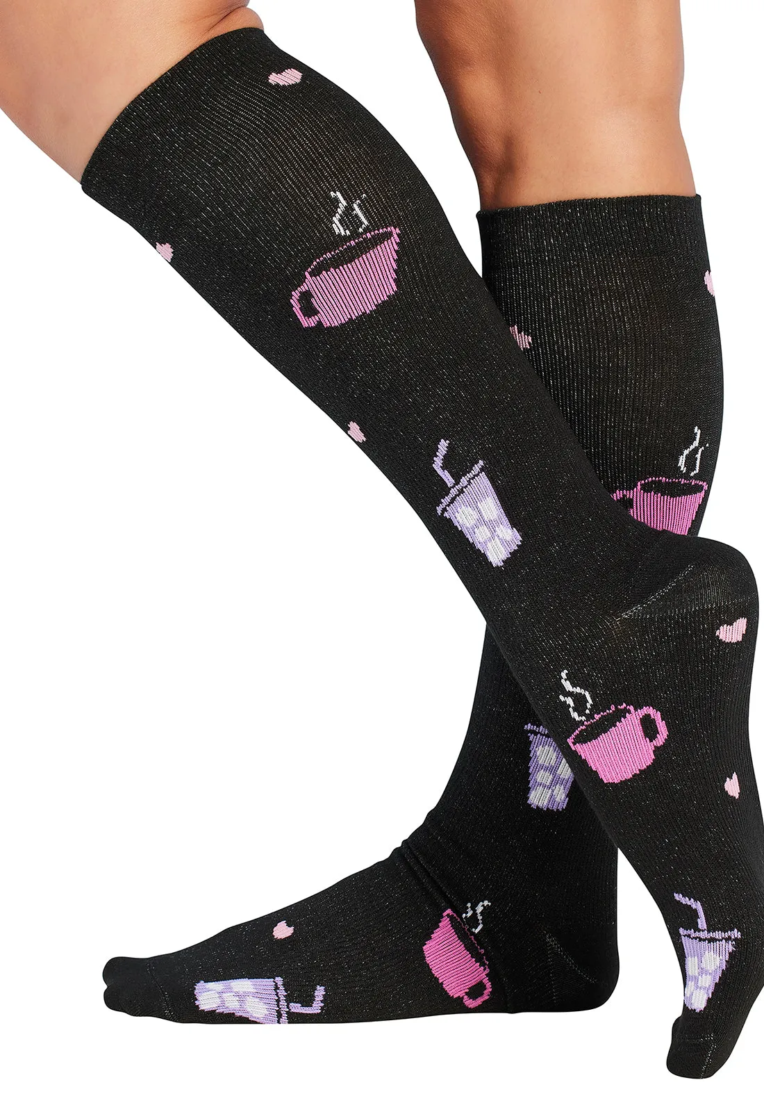 Legwear PRINTSUPPORT Women's 10-15mmHg Compression Socks Nurse Fuel
