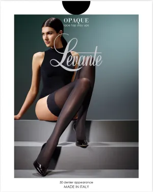 Levante Opaque Lace Top Stay Up