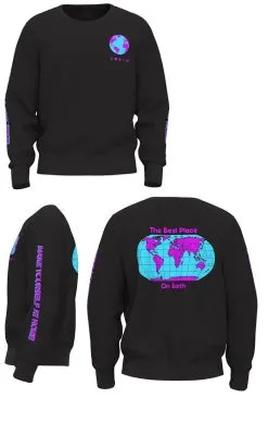 LEVI'S T3 GRAPHIC CREW MV LOGO WORLD CREW CAVIAR