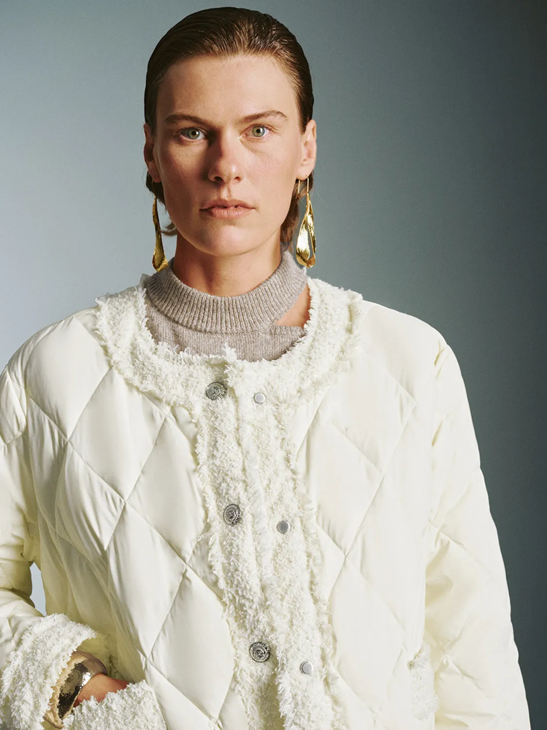 Loose Quilted Down Outerwear