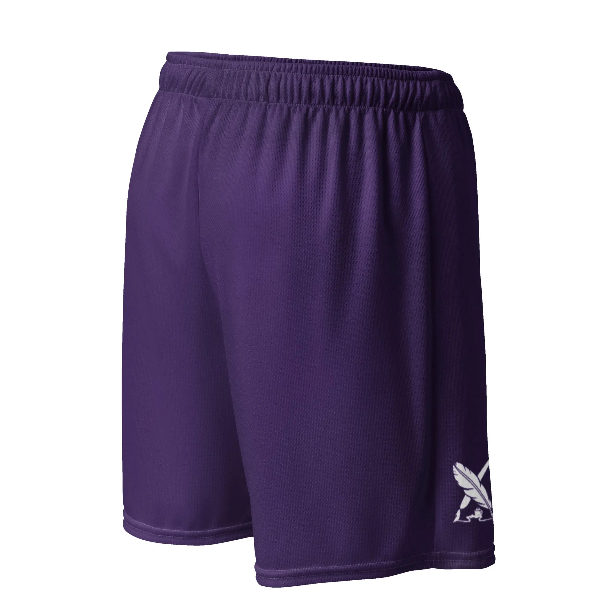 LOVE BY XCLUSIF POETIX PURPLE Unisex mesh shorts