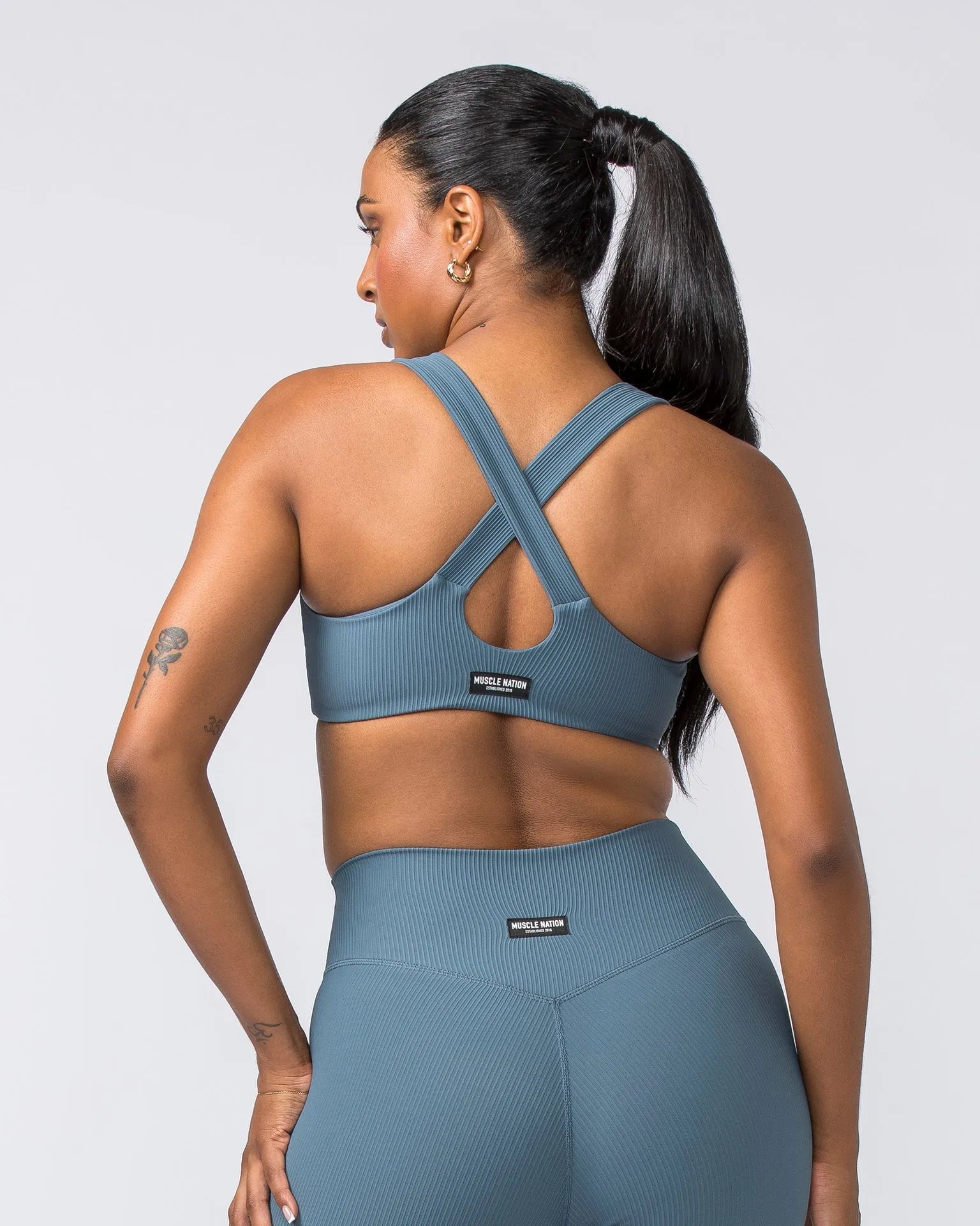 Lush Rib Bralette - Tidepool