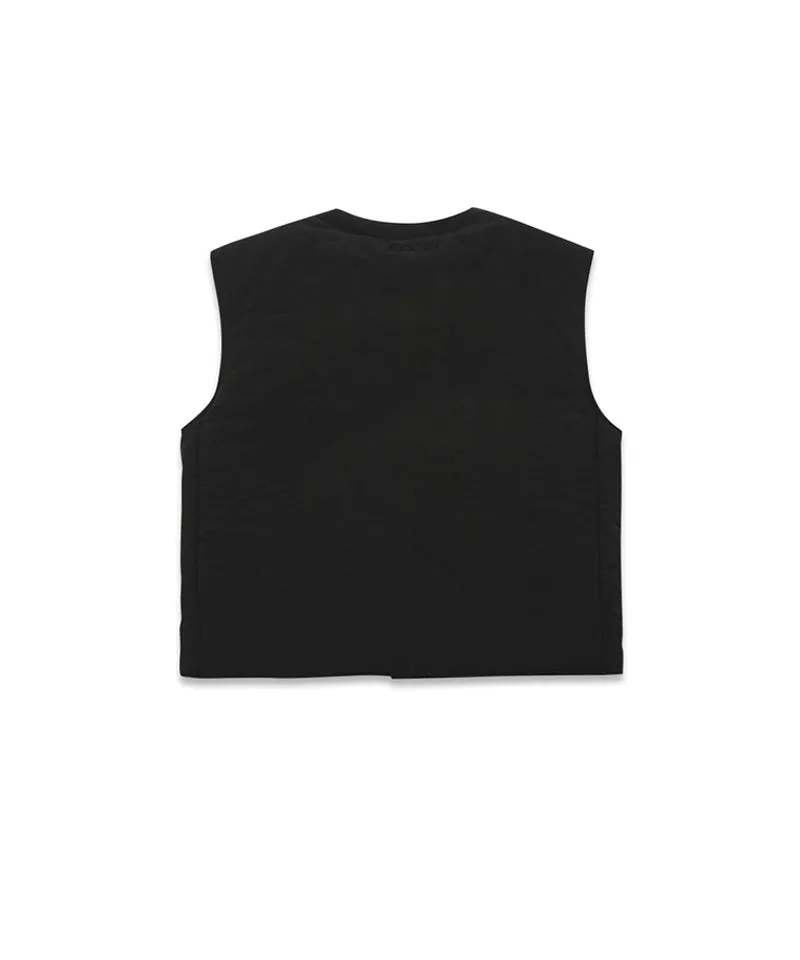 MACKY Golf: V Padding Crop Vest - Black