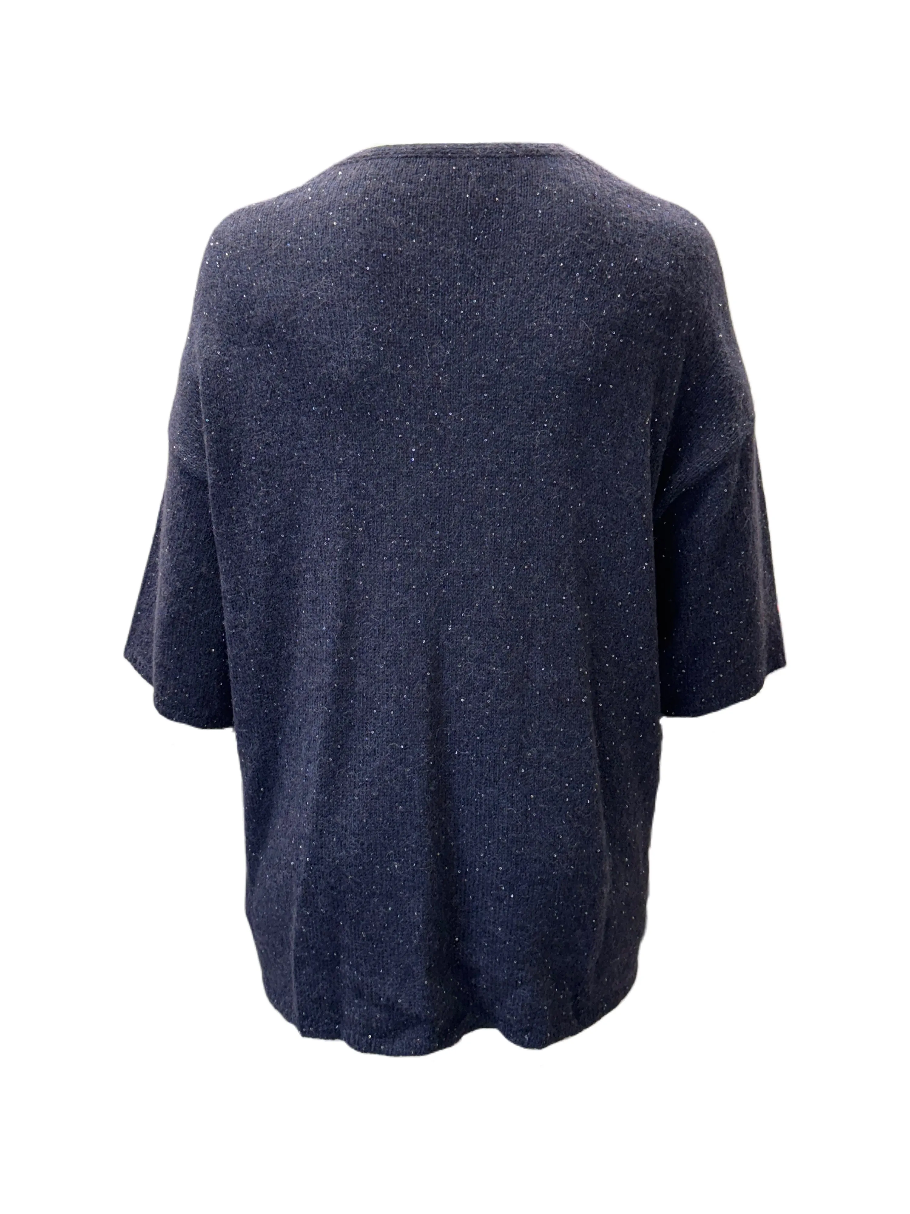 Marina Rinaldi Women's Navy Maine Open Front Cardigan NWT